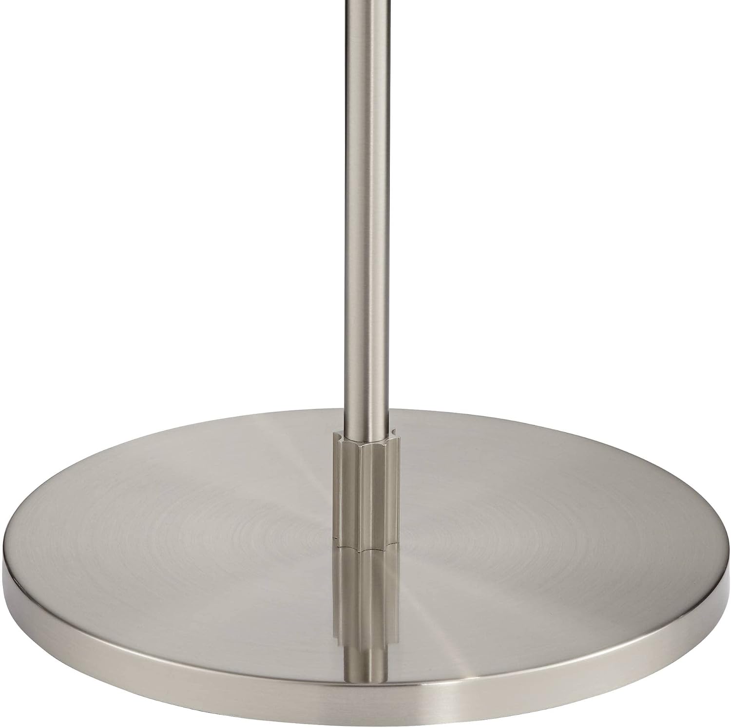 Possini Euro Design Raymond Modern Arc Floor Lamp with USB Charging Port 69' Tall Brushed Nickel Off-White Linen Drum Shade Adjustable Boom Arm for Living Room Reading House Bedroom Home Office