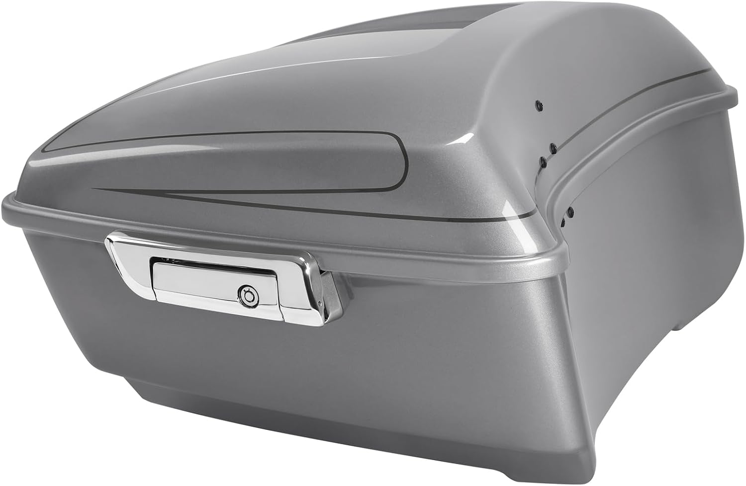 TCMT King Motorcycle Trunk Fit for Harley Touring 2014-2025 CVO Road King Road Glide Street Glide Electra Glide Ultra Limited Pack Dark Platinum Pinstripe