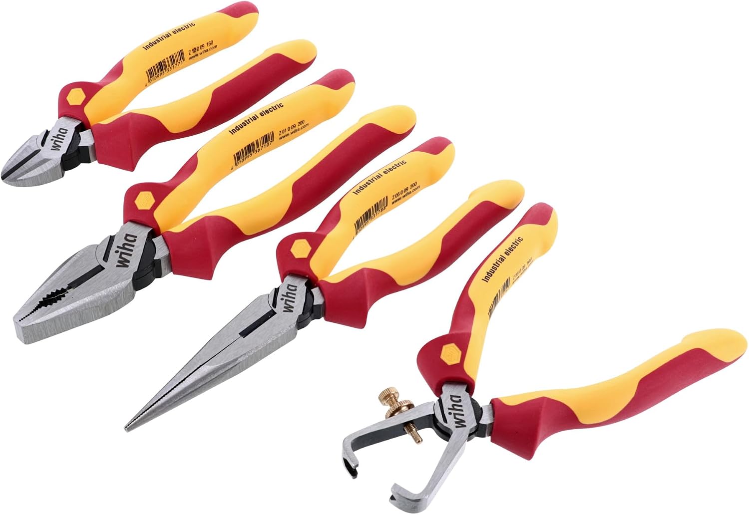 Wiha 32986 Insulated Industrial Pliers/Drivers Set in Roll Out Pouch, 11-Piece