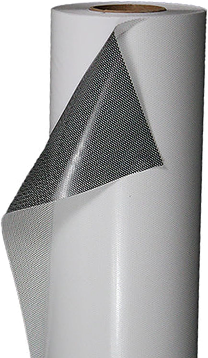 One Way Perforated Window Vinyl Privacy Wrap Film ，Adhesive Glass Wrap Roll，Printable (42Inches x 100ft)