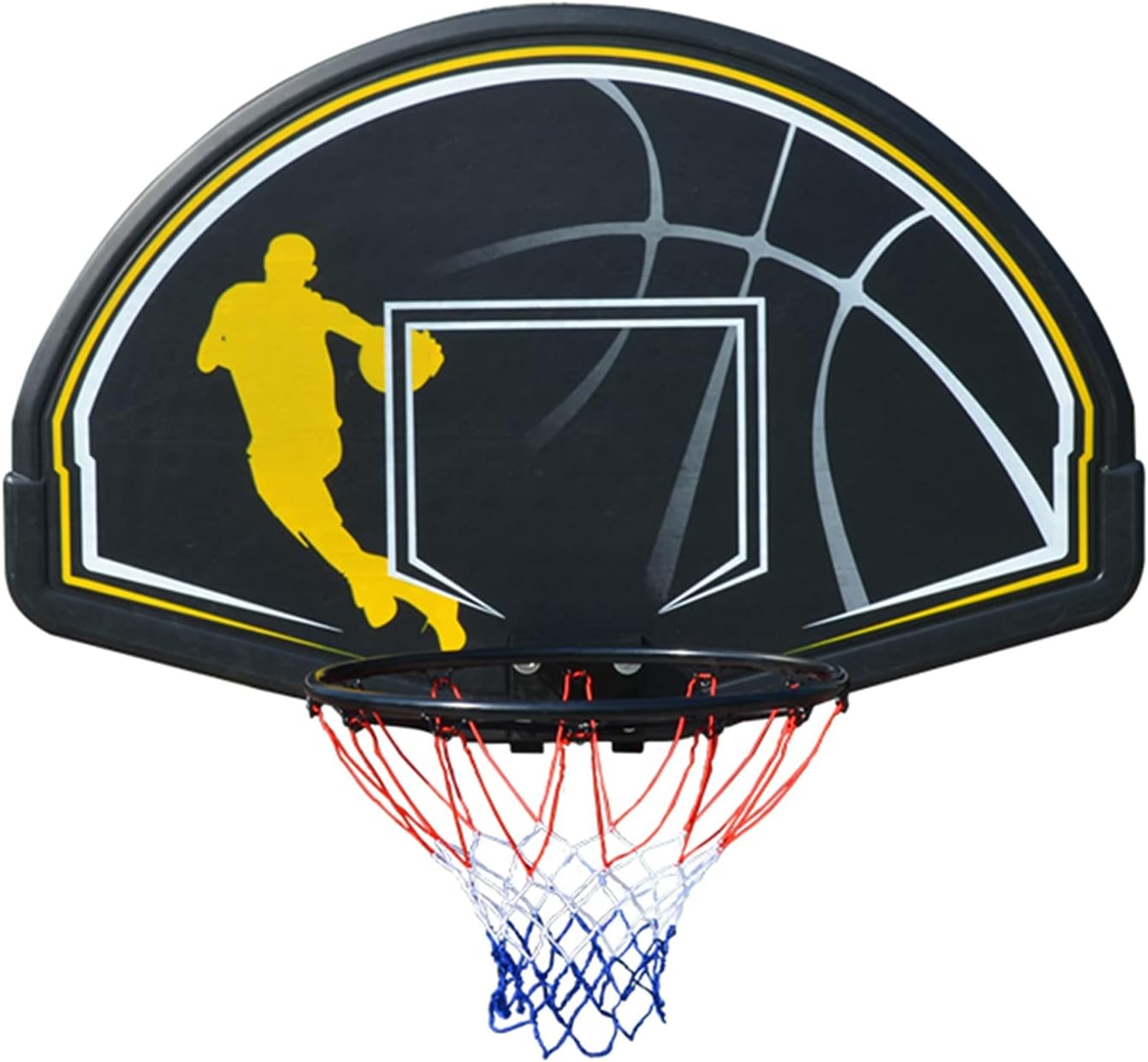 Basketball Rim 原文 Wall-Mounted Mini Basketball Hoop. Indoor and Outdoor Basketball Hoops for Adults and Children, Solid Iron Ring, Save Space 112x72cm