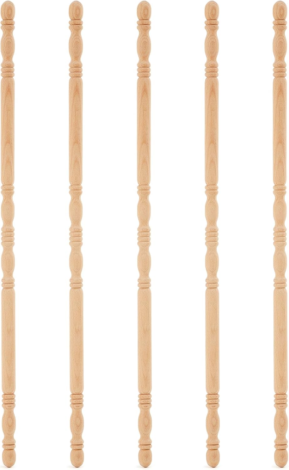 DoubleFill 5 Pack Red Oak Corner Guards for Wall Decorative Wall Corner Protector 39-1/2'' x 1'' Solid Wood Edges Protect Trim for Pets Renovation, Easy Installation