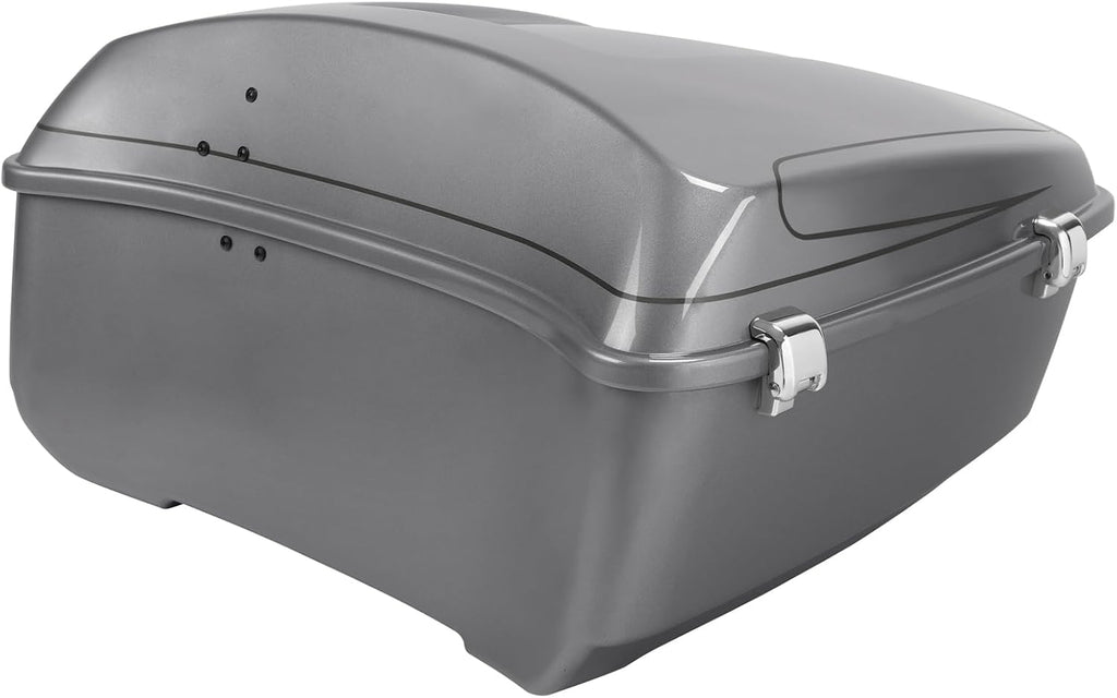 TCMT King Motorcycle Trunk Fit for Harley Touring 2014-2025 CVO Road King Road Glide Street Glide Electra Glide Ultra Limited Pack Dark Platinum Pinstripe