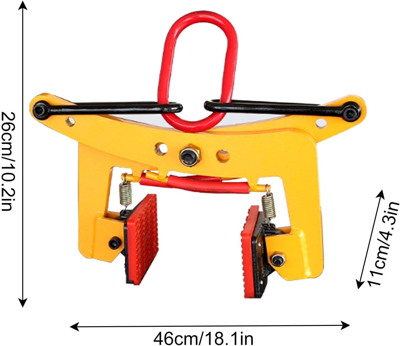 Granite Lifting Clamp 6', 350kg Heavy Duty Lifting Clamp, 40–180mm Vertical Stone Clamp for Marble, Granite, Concrete Slab Handling & Transport(LJ-262)