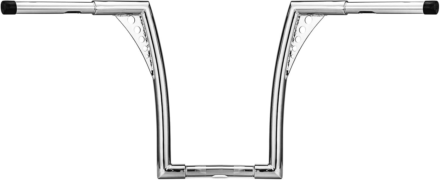 WSays 14' Rise Ape Hangers HandleBar 1-1/4' Diameter Compatible with Harley Sportster XL 883 1200 Softail Dyna Road King 1994-2022 and Road Glide 1998-2013 Model, Chrome