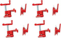 4 Pack 3/4' Wood Gluing Pipe Clamp Set Heavy Duty PRO Cast Iron Bar Clamps Kit With Wide Base For Woodworking