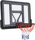 TsoLay Wall Mounted Basketball Hoop, 44 * 30in Large Indoor Mini Basketball Hoop Set, Basketball Backboard & Rim Combo with Net and Spring Damping Design, for Bedroom Basketball Hoop Office