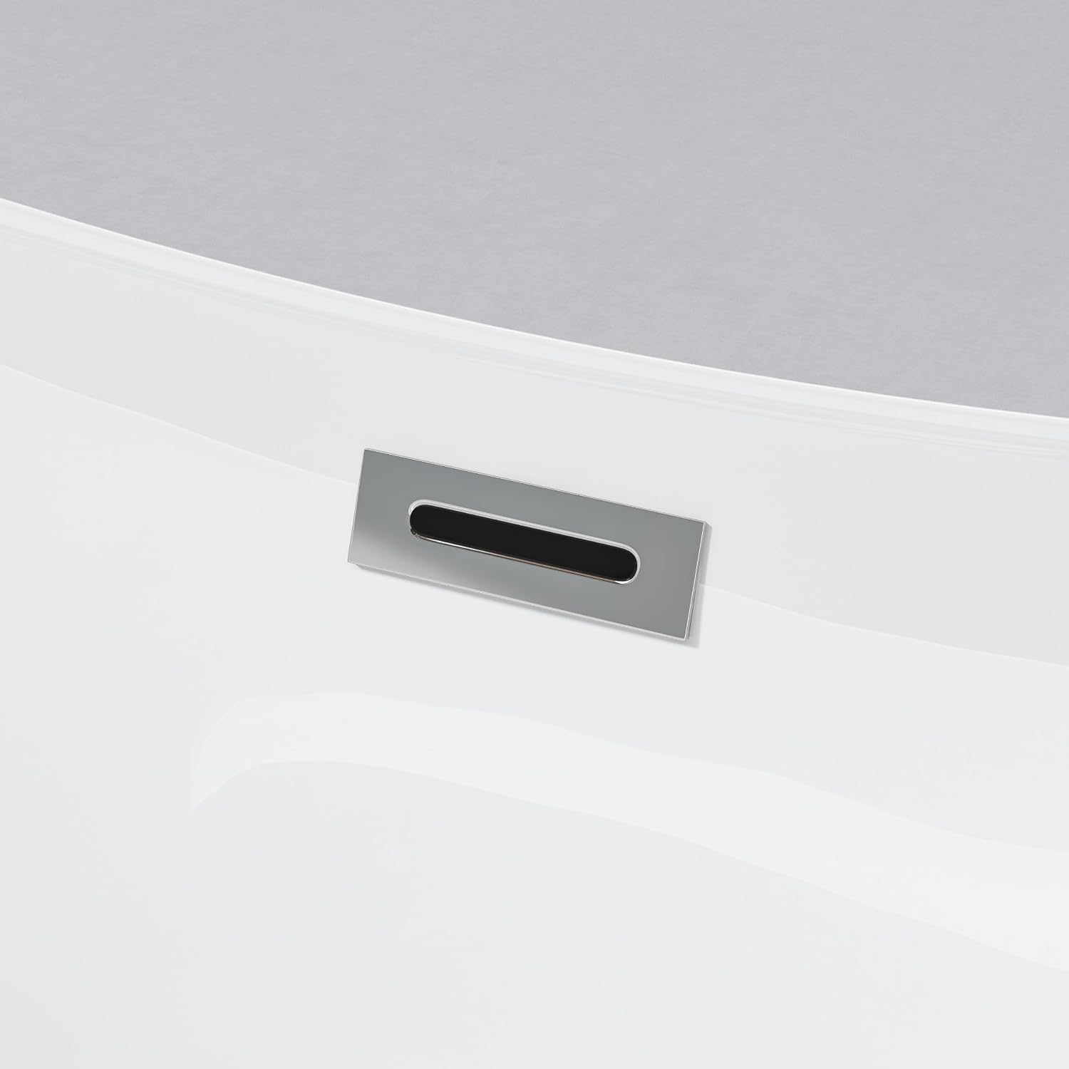 Free Standing Tub,Oval Shape Soaking tub,Bright White Finish Japanese Soaking Tub,Chrome Overflow & Pop-up Row,47' Acrylic Freestanding Bathtub. (C-3270)