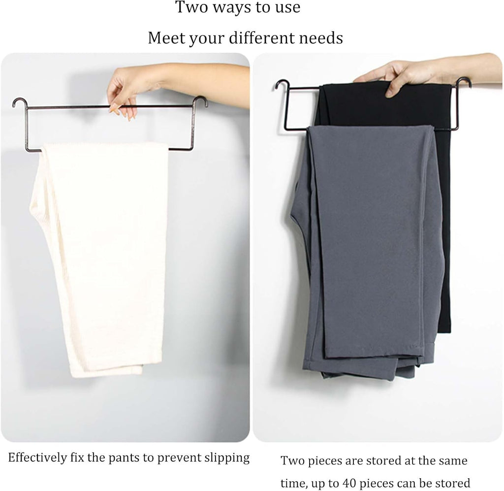 Display Stand Freestanding Pants Hangers Rolling Trolley Trousers Rack, Movable Multifunctional Jeans Hangers Closet Organizer Shelf Metal Garment Rack (White + Hanger