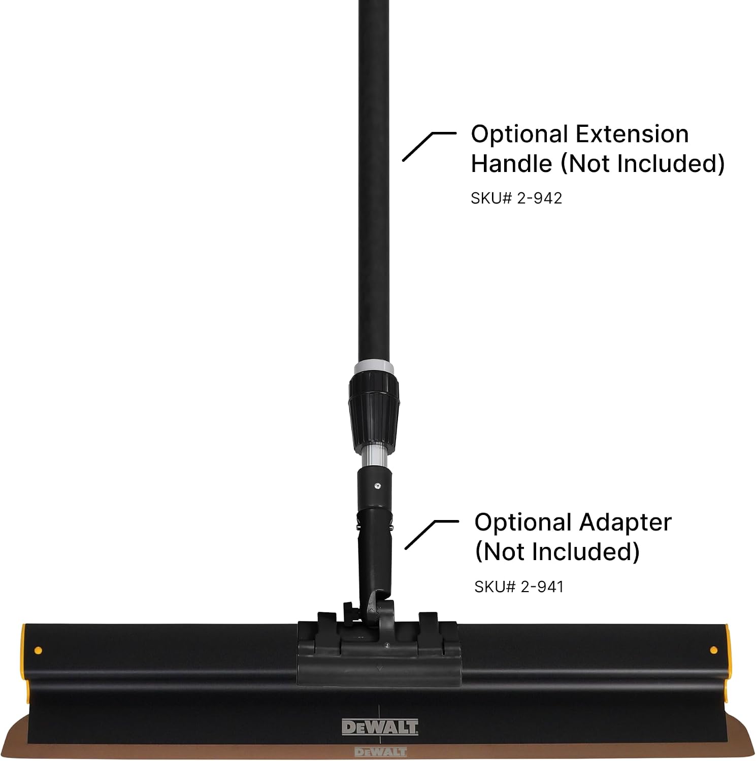 DEWALT Drywall Skimming Blade, 48-Inches | Pro-Grade | Extruded Aluminum & European Stainless Steel Construction | High-Impact End Caps | Sheetrock Gyprock Wall-Board Plasterboard | DXTT-2-948