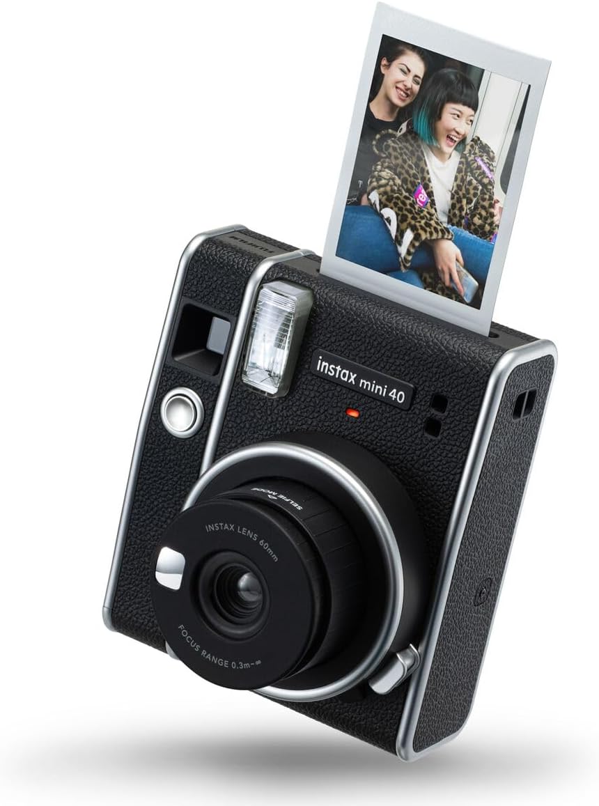 instax mini 40 Instant Film Camera, Easy use with Automatic Exposure, Black