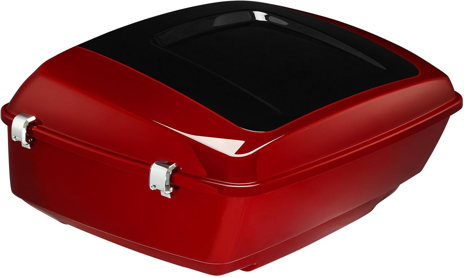 TCMT King Motorcycle Trunk Fit for Harley Touring 2014-2025 CVO Road King Road Glide Street Glide Electra Glide Ultra Limited Pack Billiard Red/Vivid Black