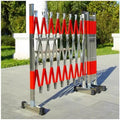 Industrial Expandable Metal Barricade, Mobile Safety Barrier Gate Retractable Traffic Fence Foldable Stainless Steel Fence Quickly Block Scissor Gate For School, Banks, Road Cons,Silver,1.2x1.5m