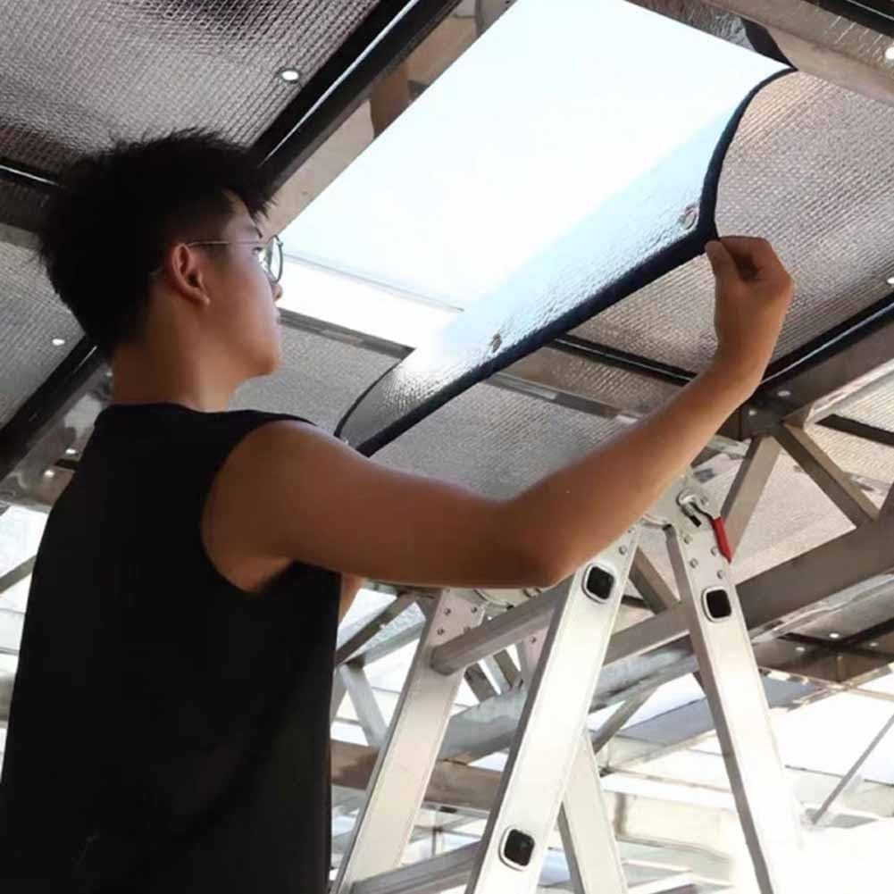 Heat Reflective Window Film Total Blackout Aluminum Window Stickers Film Anti UV Sun Protection Privacy Window Tinting Films 30 40 50 60 70 80 90100cm With Suction Cups(142 x 241cm/56'x95')