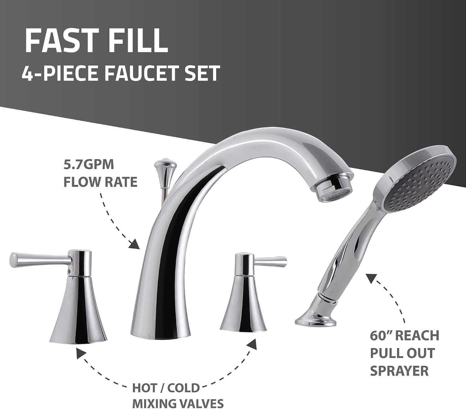 ANZZI Walk In Tub 46'' x 26' in Beige with Quick Fill Tub Filler Faucet & Handheld Shower Sprayer, Left Drain, ADA Compliant, Therapeutic, Wide Door, No Electrical Wiring - AMZ2646LBS