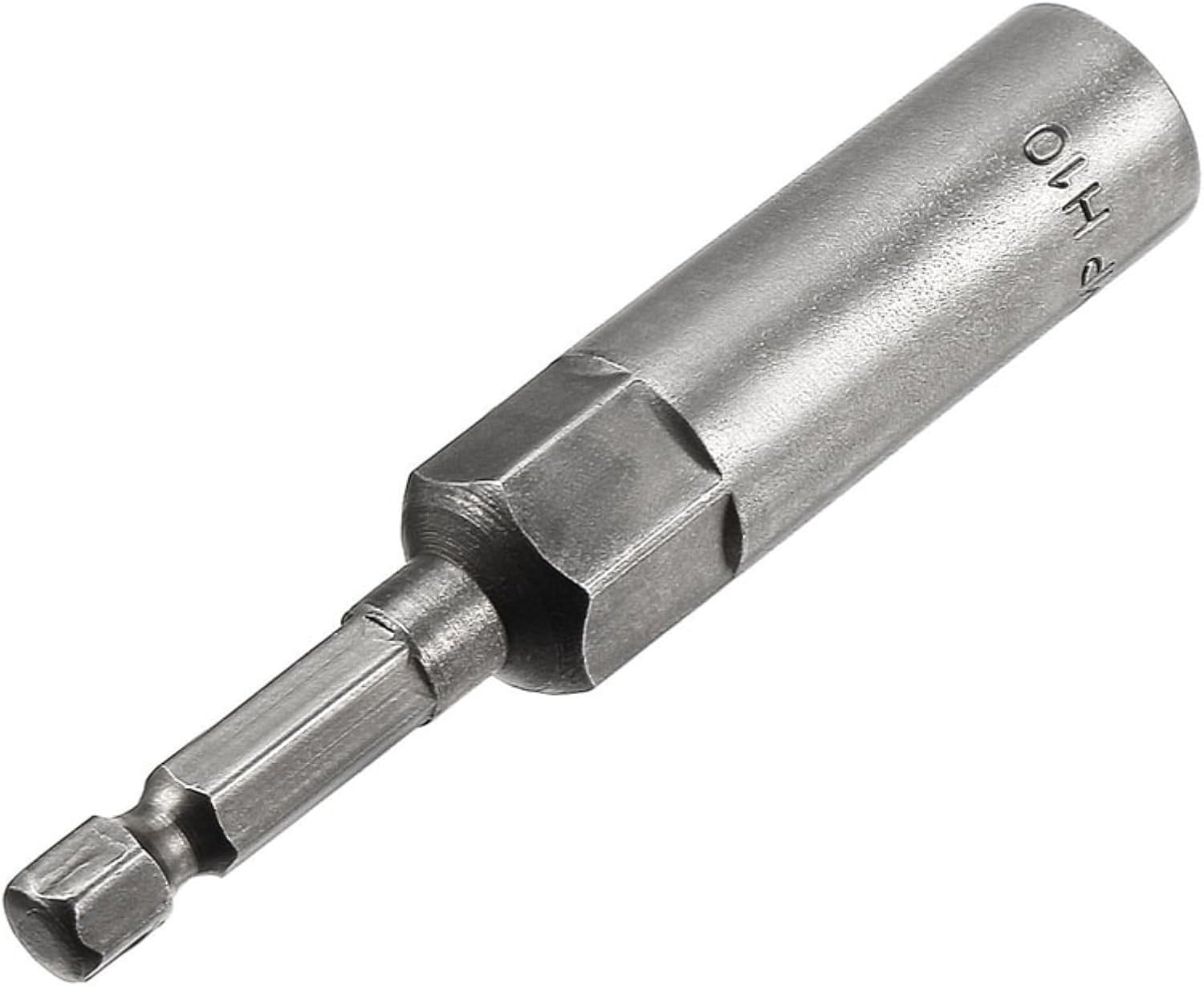 1Pcs Deep Hex Socket Nut Driver Drill 1/4' Hex Shank Impact Socket Adapter 80mm Length Screwdrivers Bits 5.5-19mm(14pcs 6mm-19mm)