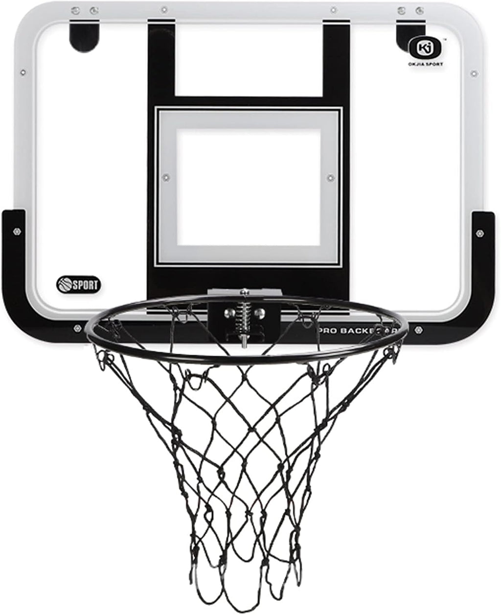 Mini Basketball Hoop Kit, Wall-Mounted Basketball Hoop with Hooks and Basketballs, Adult and Child Backboard Toys, with 2 Basketballs (Size : 59x40.5cm)