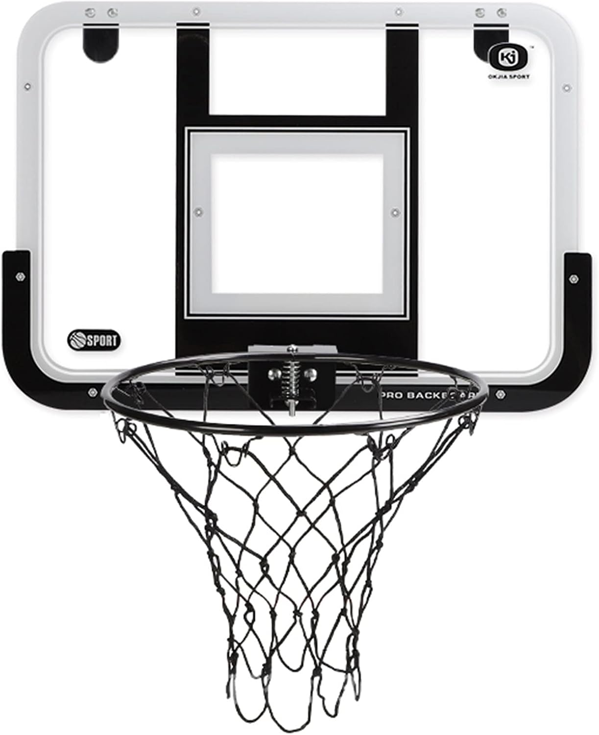 Mini Basketball Hoop Kit, Wall-Mounted Basketball Hoop with Hooks and Basketballs, Adult and Child Backboard Toys, with 2 Basketballs (Size : 59x40.5cm)