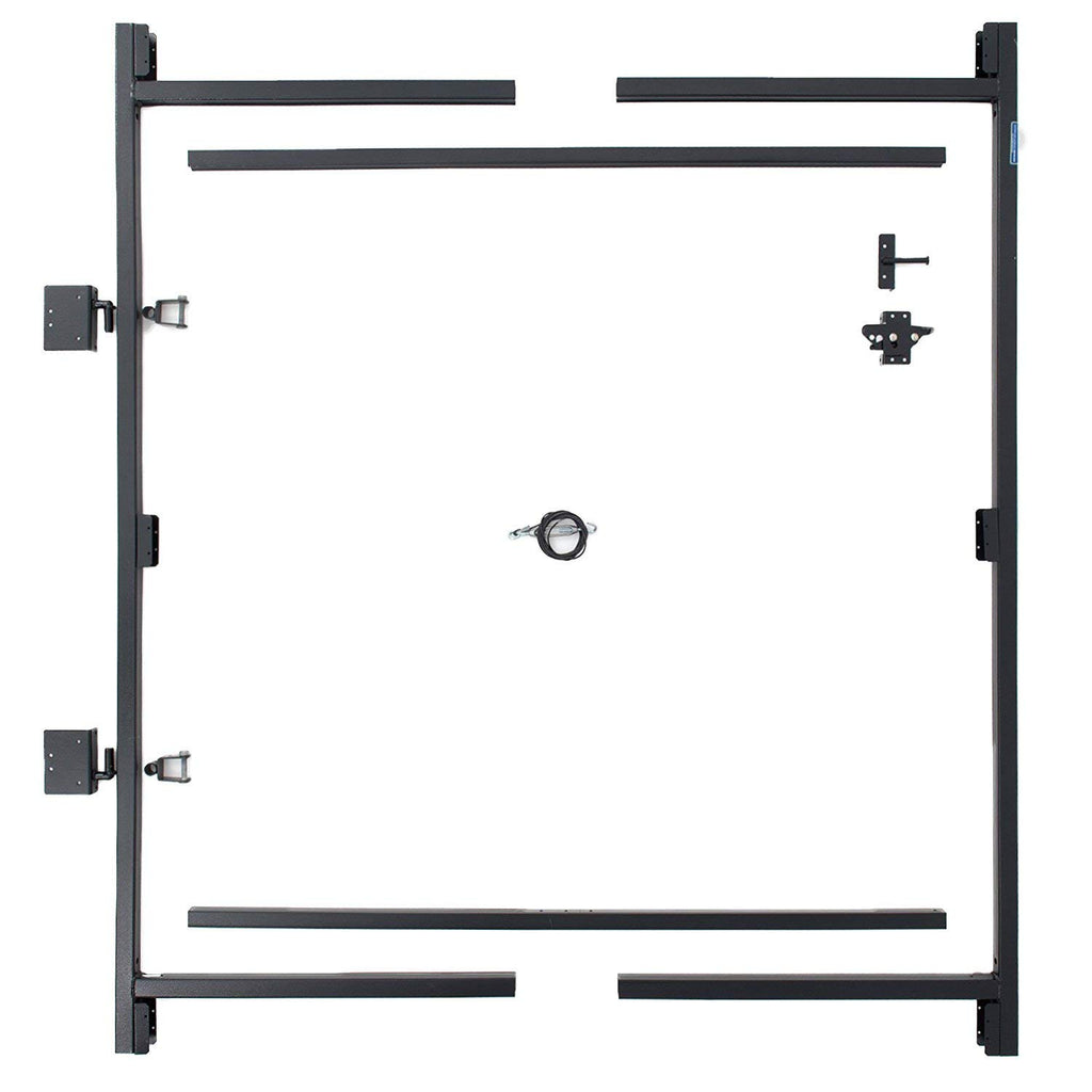 Adjust-A-Gate Steel Frame Anti Sag Adjustable, 60 inches to 96 inches, 2 Pack, with Gate Building Kit, 36 inches to 60 inches