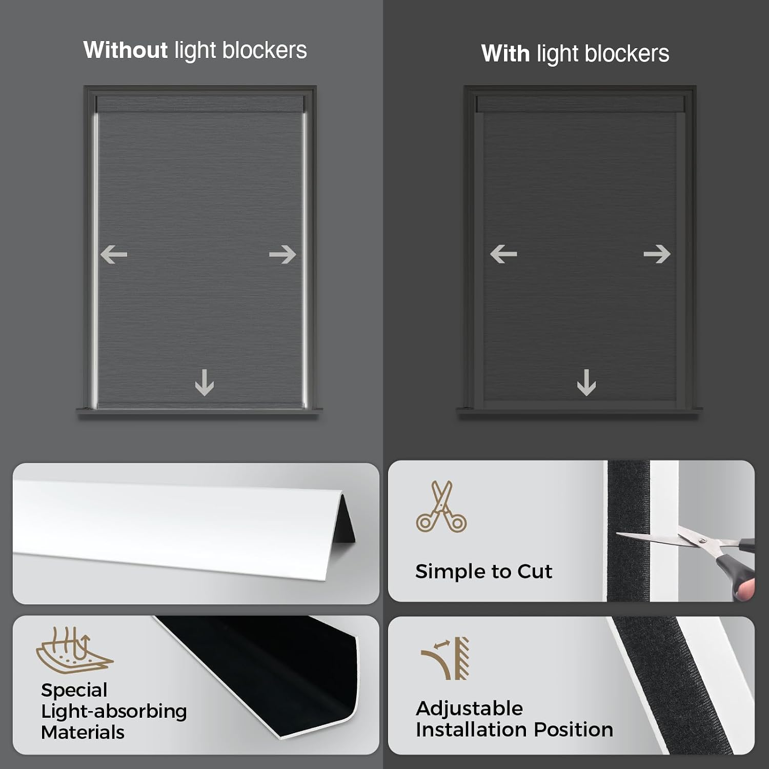 HeyBlinds Motorized Blinds with Remote, 100% Blackout Smart Blinds, Automatic Shades for Windows Compatible with Alexa Google and Homekit, Custom Size(Grace-Latte BO)