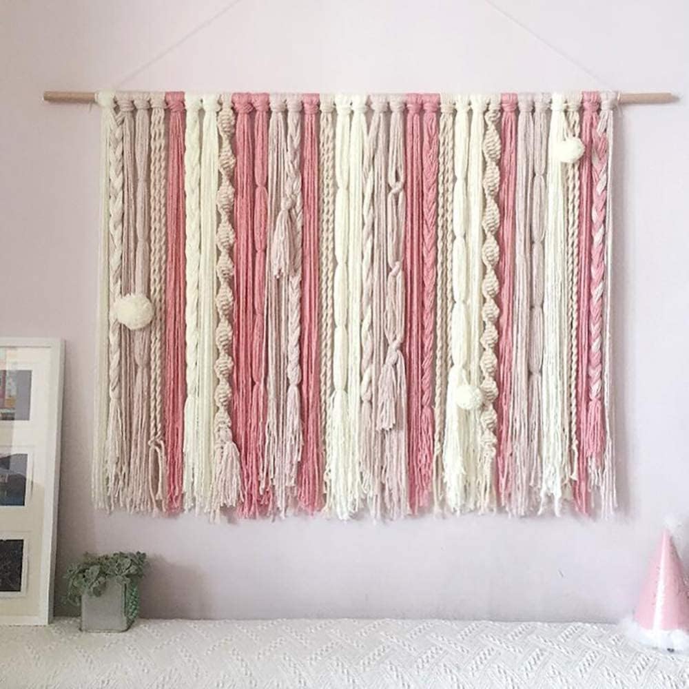 Macrame Wall Hanging Boho Hand Woven Tapestry Handmade Macrame Wall HangingMacrame Tapestry Boho Wall Decor Textile Wall Hanging Chic Bohemian Home Geometric Art Decor