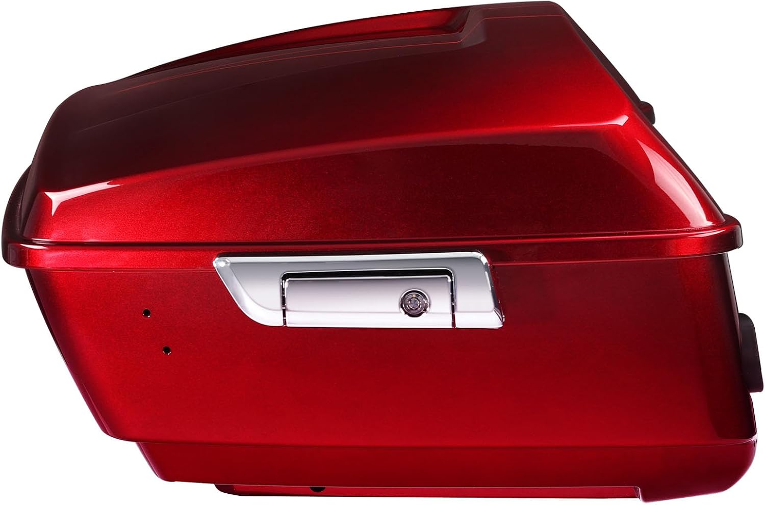 TCMT 13.7' King Motorcycle Trunk Box W/Latch Key Fit For Harley 2014-2025 Touring CVO Road King Road Glide Street Glide Electra Glide Ultra Limited Velocity Red Sunglo