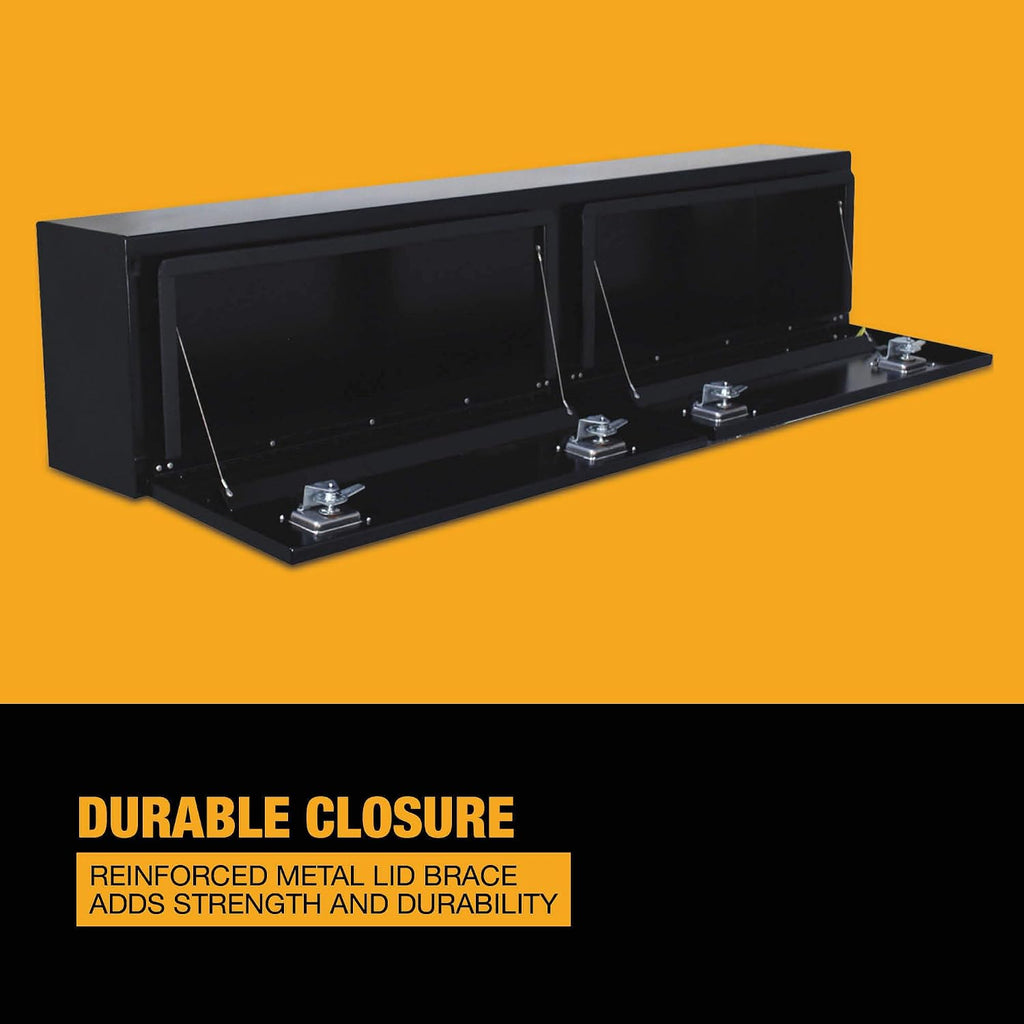 Northern Tool Top-Mount Truck Tool Box - Steel, Gloss Black, T-Handle Latches, 72in. x 12in. x 16in. Model Number 36212789