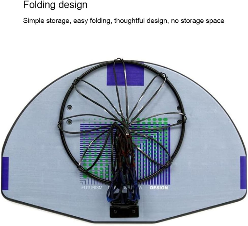 Wall-mountedBasketball+Rim Mini Basketball Rim On The Door 61 Cm X 41 Cm Easy To Install Portable Basketball Hoop Indoor Game Suitable For Children And Adults Suitable for indoor and outdoor backboard