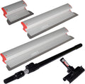 LEVEL5 Drywall Skimming Blade Set | 10, 24 & 32 Inch Skimming Blades, 37-63 Inch Extension Handle | Aluminum Body & Stainless Steel Blade | For Smoothing Walls and Ceilings | 5-441
