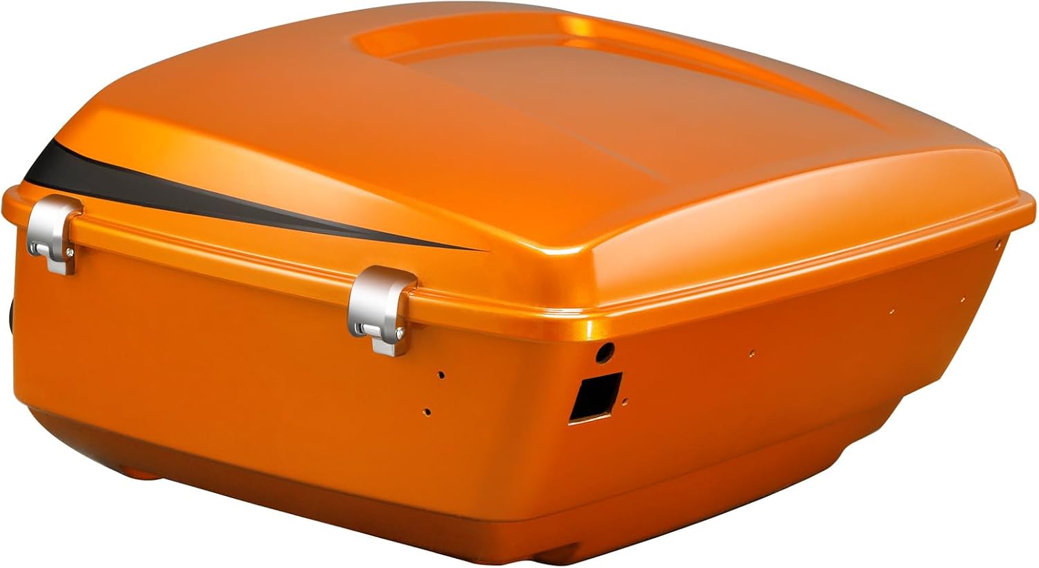 TCMT 13.7' King Motorcycle Trunk Box W/Latch Key Fit For Harley 2014-2025 Touring CVO Road King Road Glide Street Glide Electra Glide Ultra Limited Scorched Orange/Black Denim