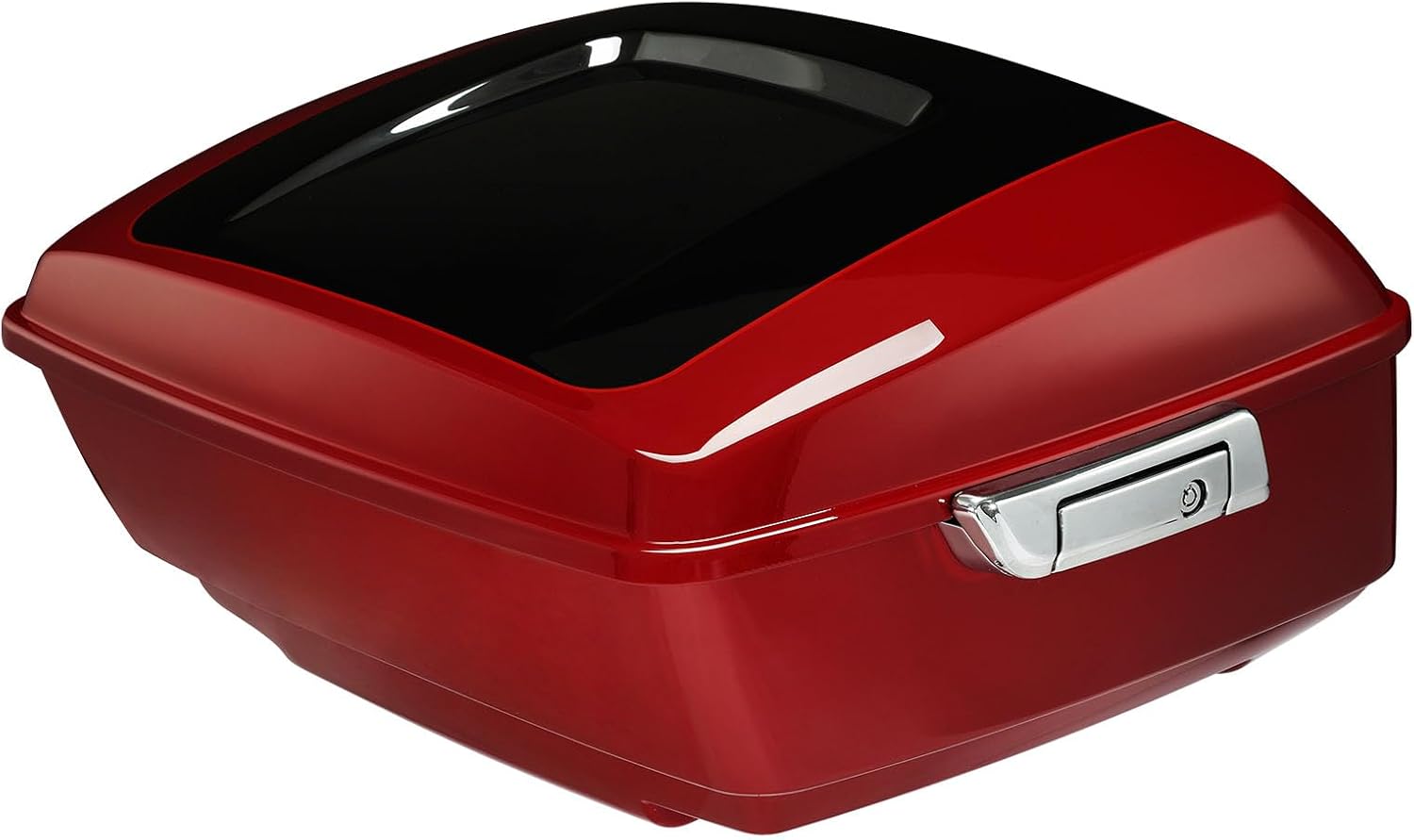 TCMT King Motorcycle Trunk Fit for Harley Touring 2014-2025 CVO Road King Road Glide Street Glide Electra Glide Ultra Limited Pack Billiard Red/Vivid Black