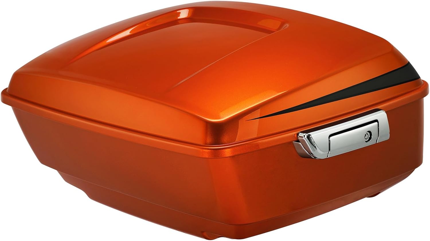 TCMT King Motorcycle Trunk Box Fit for Harley Touring 2014-2025 CVO Road King Road Glide Street Glide Electra Glide Ultra Limited Scorched Orange/Black Denim Pack