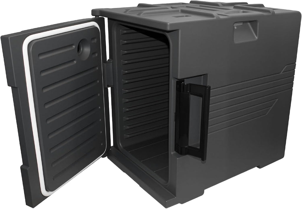 95 Qt Catering Food Warmer with Handles for Catering,No Rust, wear-Resistant Latch and Door Shaft,Stackable Cold & Hot Box for Parties, LLDPE Insulated Food Carrier for 6 Full-Size Pans