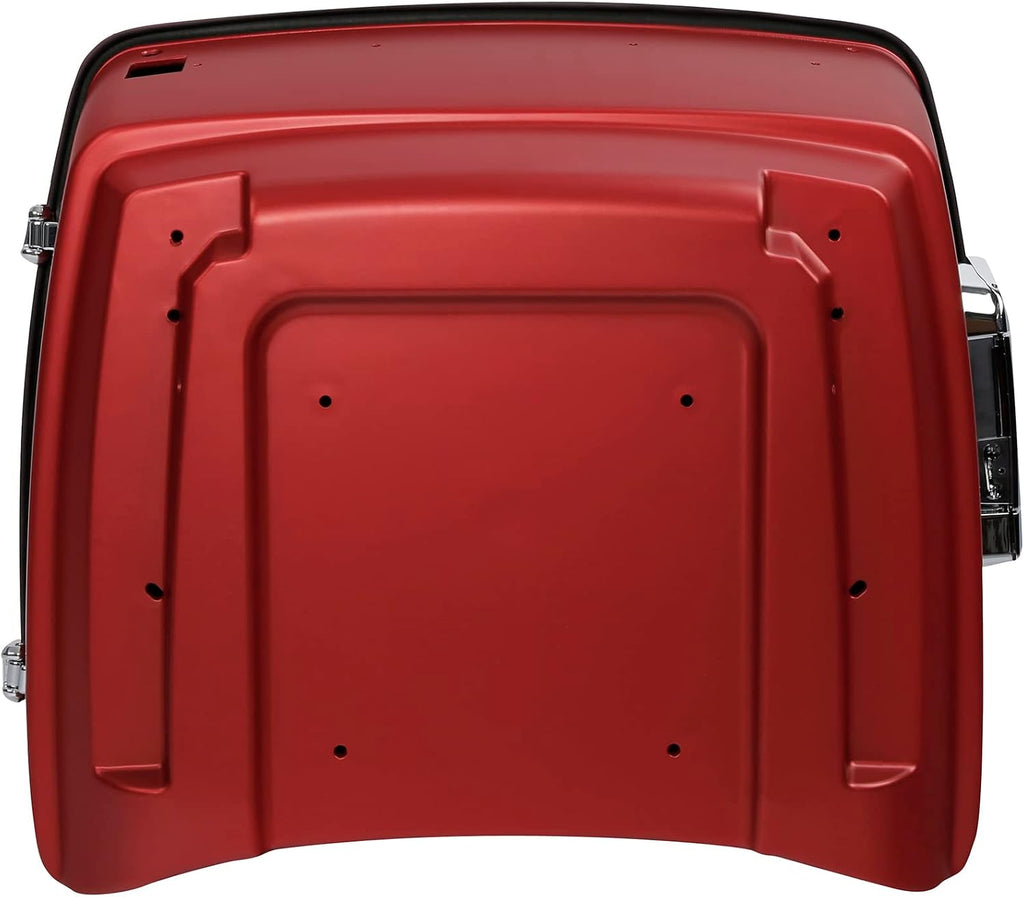 TCMT 13.7' King Motorcycle Trunk Box W/Latch Key Fit For Harley 2014-2025 Touring CVO Road King Road Glide Street Glide Electra Glide Ultra Limited Wicked Red Denim