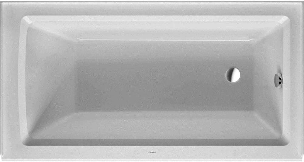 Duravit Architec Alcove 60'x32' Bathtub with Integrated Panel & Flange, Right Drain - 700353000000090