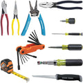 Klein Tools 80089 Multi-Bit Driver and Plier Kit, Made in USA, with Wire Stripper, Tape Measure and Accessories for Jobsite Needs, 11-Piece