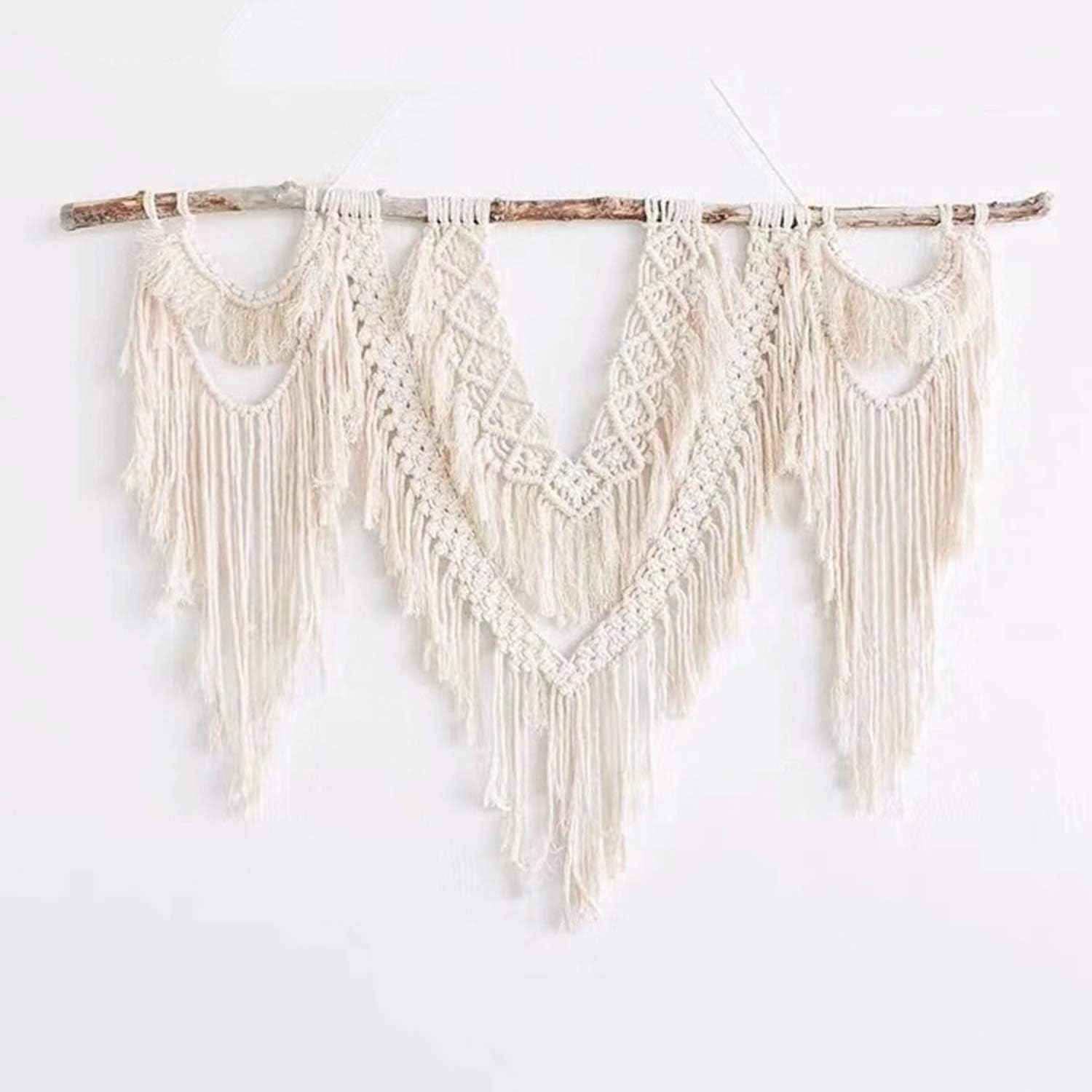 ARGENTFLUX Macrame Tapestry Wall Hanging Bohemian,Hand-Woven Cotton Wall Tapestry