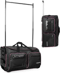 Fanwoli 23' Dance Bag with Garment Rack | Upgraded Stable System & Fabric | More Lightweight & Wear-Resistant | Ideal Competition Rolling Duffle Bag