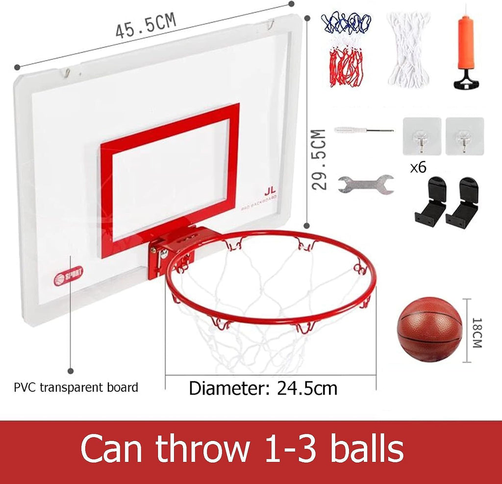 Basketball Rim Indoor Mini Basketball Hoop Set, Funny Adult Kids Basketball Board, Height Can Be Adjusted at Will (Color : Package 1)