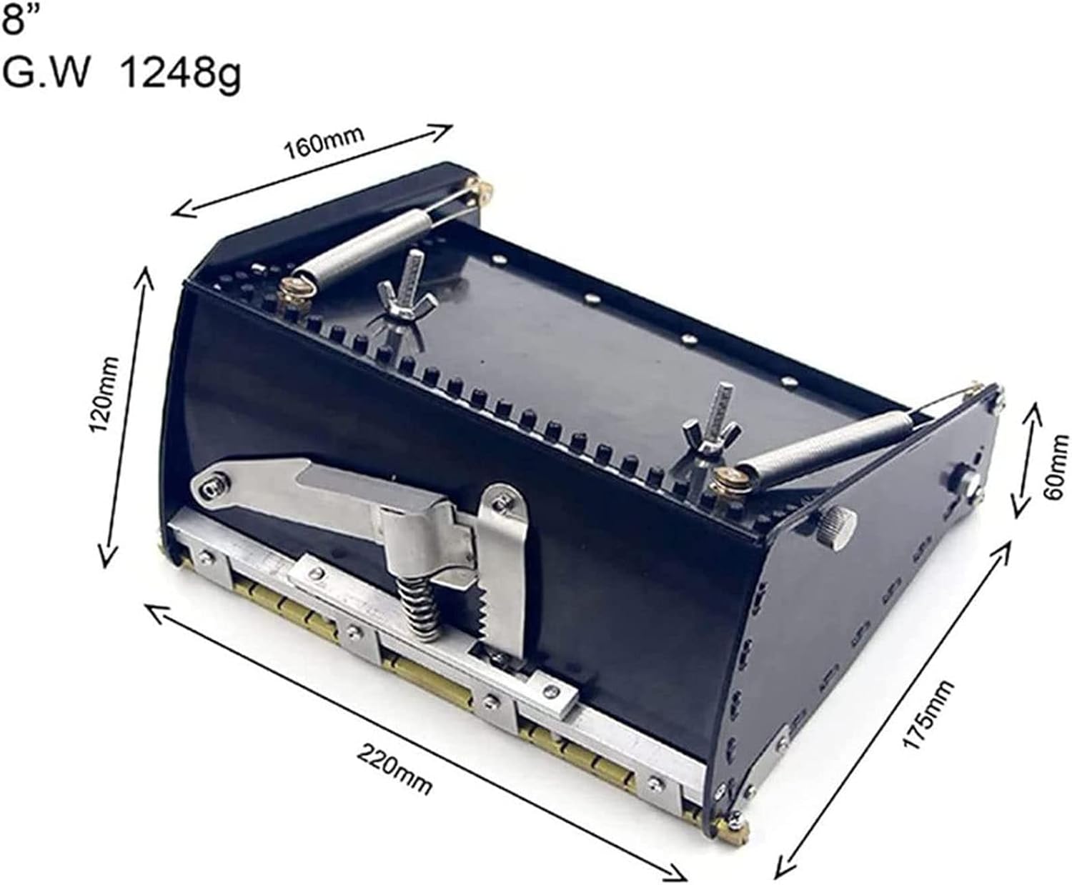 Drywall Taping Tools,9.8 Inch Drywall Taping Flat Finishing Set,Drywall Flat Finishing Box with 40''-63.8'' Adjustable Handle Stainless Steel Concrete Finishing Hand Tool (8')