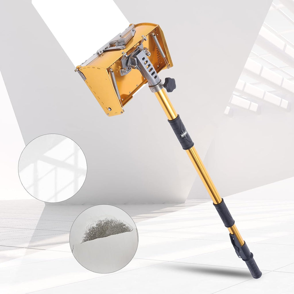 LYNICESHOP Professional Drywall Flat Finishing Box Tool, Drywall Flat Finishing Box Full Set of Drywall Taping and Finishing Tools Box Tool with 40-64'' Adjustable Handle