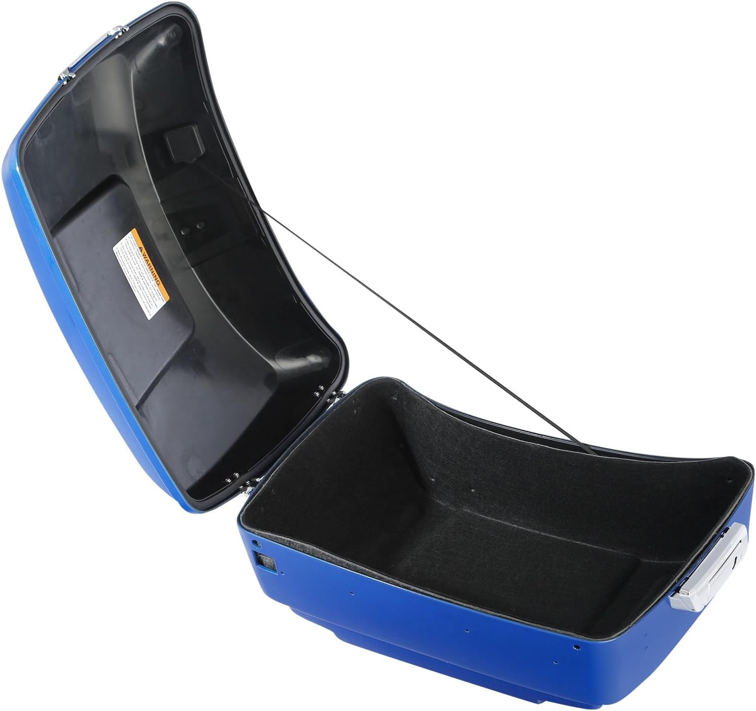 TCMT 13.7' King Motorcycle Trunk Box W/Latch Key Fit For Harley 2014-2025 Touring CVO Road King Road Glide Street Glide Electra Glide Ultra Limited Electric Blue