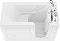 Avano B3060RS Architect Series 60' Gel Coated Soaking Bathtub for Alcove Installations with Right Drain, Roman Tub Faucet and Handshower - White