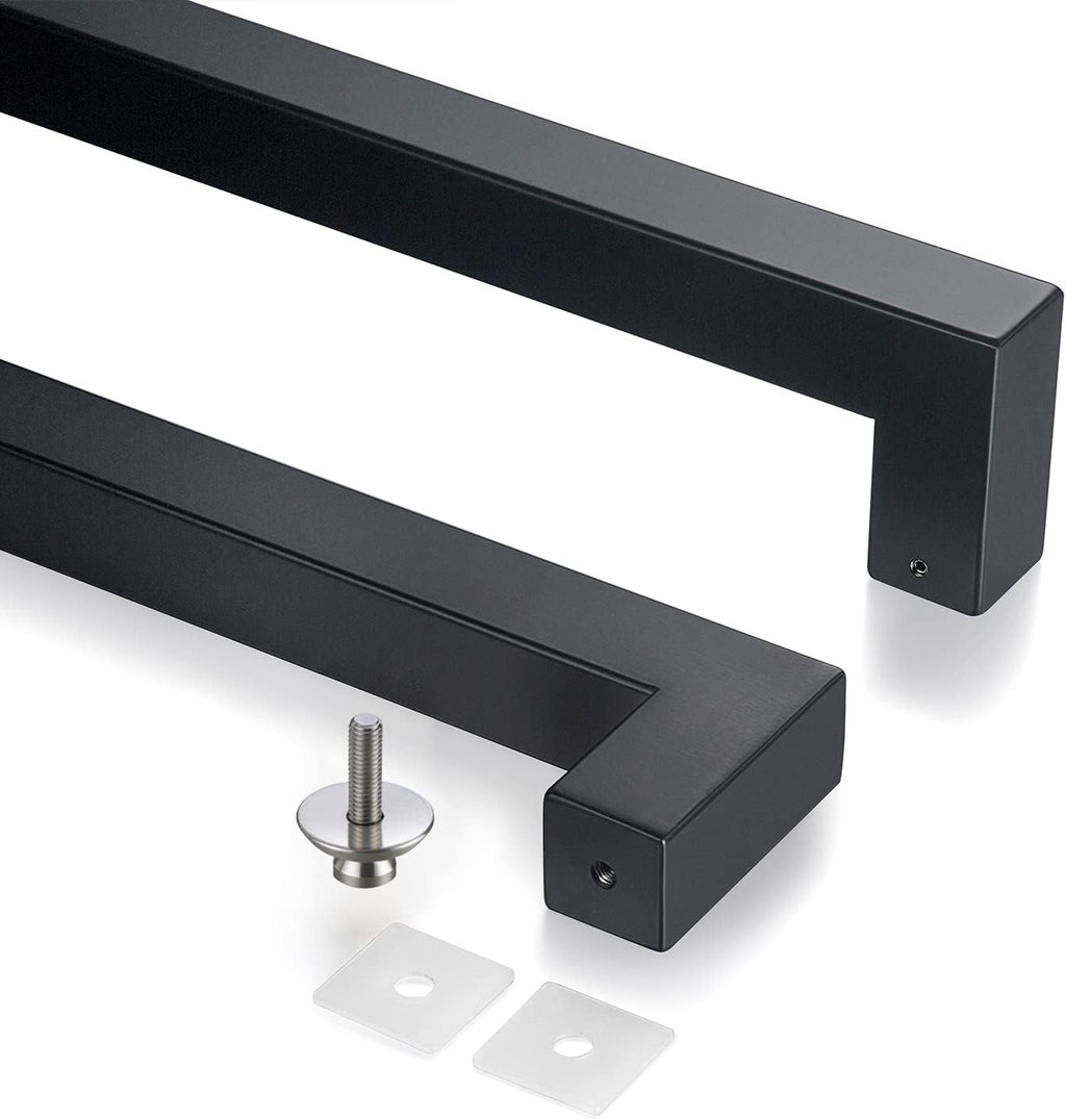 TOGU TG-R3030 Heavy Duty Commercial Grade 1500mm/60 inches Square/Rectangle Shape Solid 1.2mm Thick Stainless Steel 304 Push Pull Door Handle, Matte Black Finish