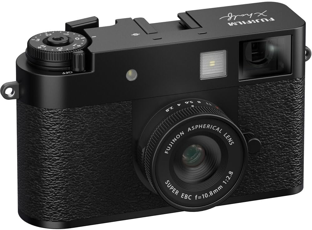 FUJIFILM X Half Premium Compact Digital Camera (Black) Bundle with Fuji INSTAX MINI Link 3 Smartphone Printer (Sage Green) + Instax Mini Film + Extra Battery + Charger + 64GB Memory Card + More
