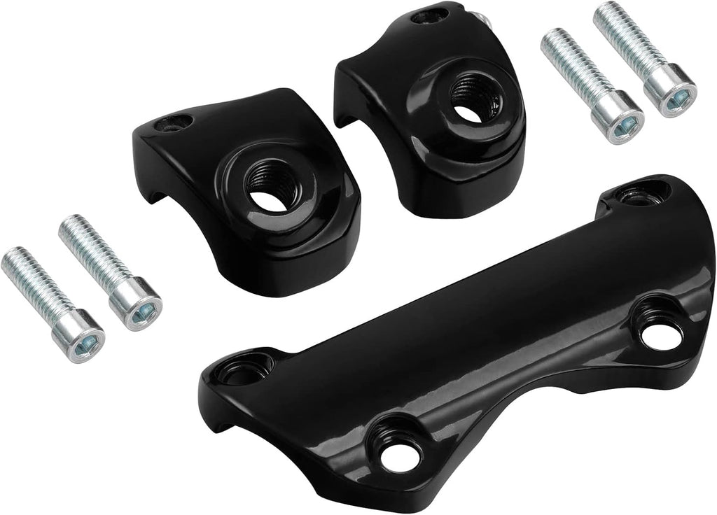 TCT-MOTORPARTS Black 12' Rise Ape Hangers Bars 1-1/4' Handlebars Fit for Harley Touring Electra Street Glide, Ultra Limited and Tri Glide models, Dressers, Baggers