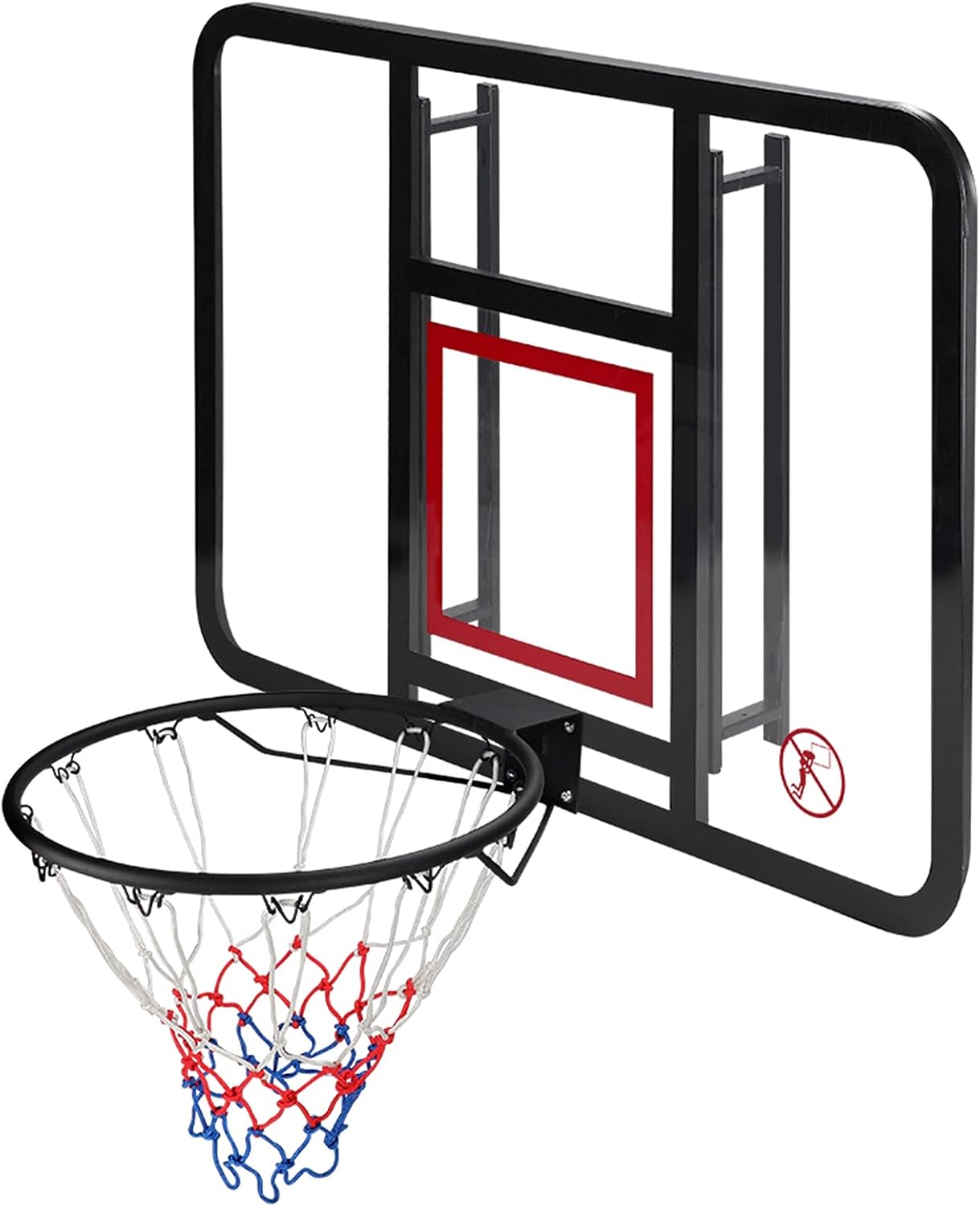 Wall-Mounted Mini Basketball Hoop, Indoor and Outdoor Portable Basketball Training Stand, 110x75cm/45.7'x29.5'