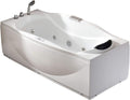 EAGO AM189ETL-L 6' Right Drain Acrylic Whirlpool Bathtub with Fixtures, White