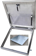 Rooftop Hatch Cover Plate for Wellhead Lid Steel Roof Access Hatch for Industrial Use Commercial Roof Deck Hatch with Door Latch for Home Industry(21.7x21.7IN/55x55CM)