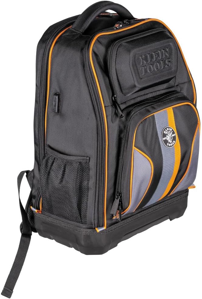 Klein Tools 62805BPTECH Laptop Backpack Tool Bag, Tradesman Pro Extra-Large & 32500HD Multi-Bit Screwdriver/Nut Driver, Impact Rated 11-in-1 Tool with Phillips, Slotted, Square and Torx Tips